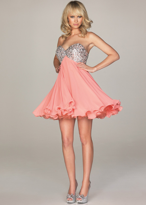 prom dress teen girls love to wear pink prom dresses as pink color ...